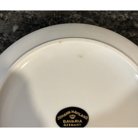 (2) Johann Haviland Sweetheart Rose 7 1/2” Round Vegetable Bowls Bavaria Germany - Picture 7 of 7